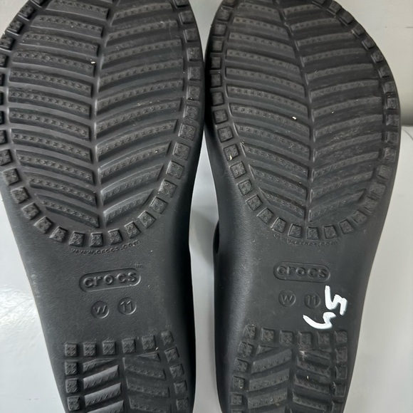 CROCS Iconic Comfort Black Sandals 11 Wide - Picture 6 of 6